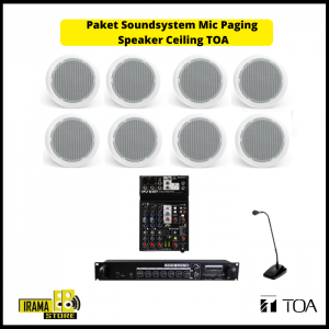 Paket PA System Mic Paging Speaker TOA - 8 Speaker
